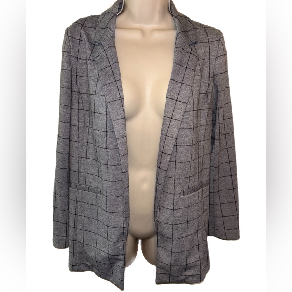 Apt. 9 Gray Plaid Blazer